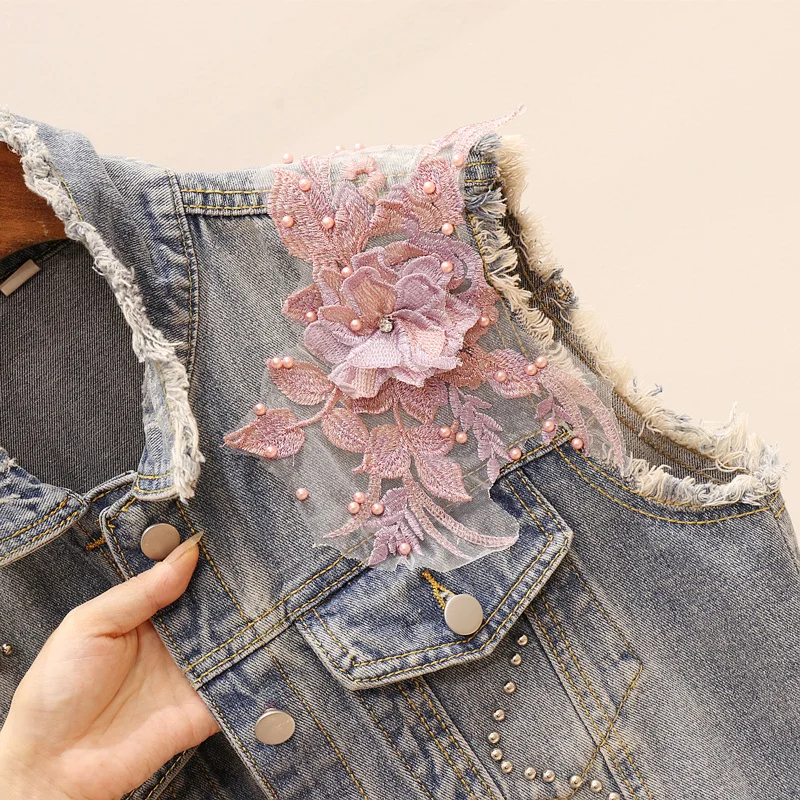 Жилет YAMDI верхняя одежда винтажная джинсовая куртка женская в богемном стиле