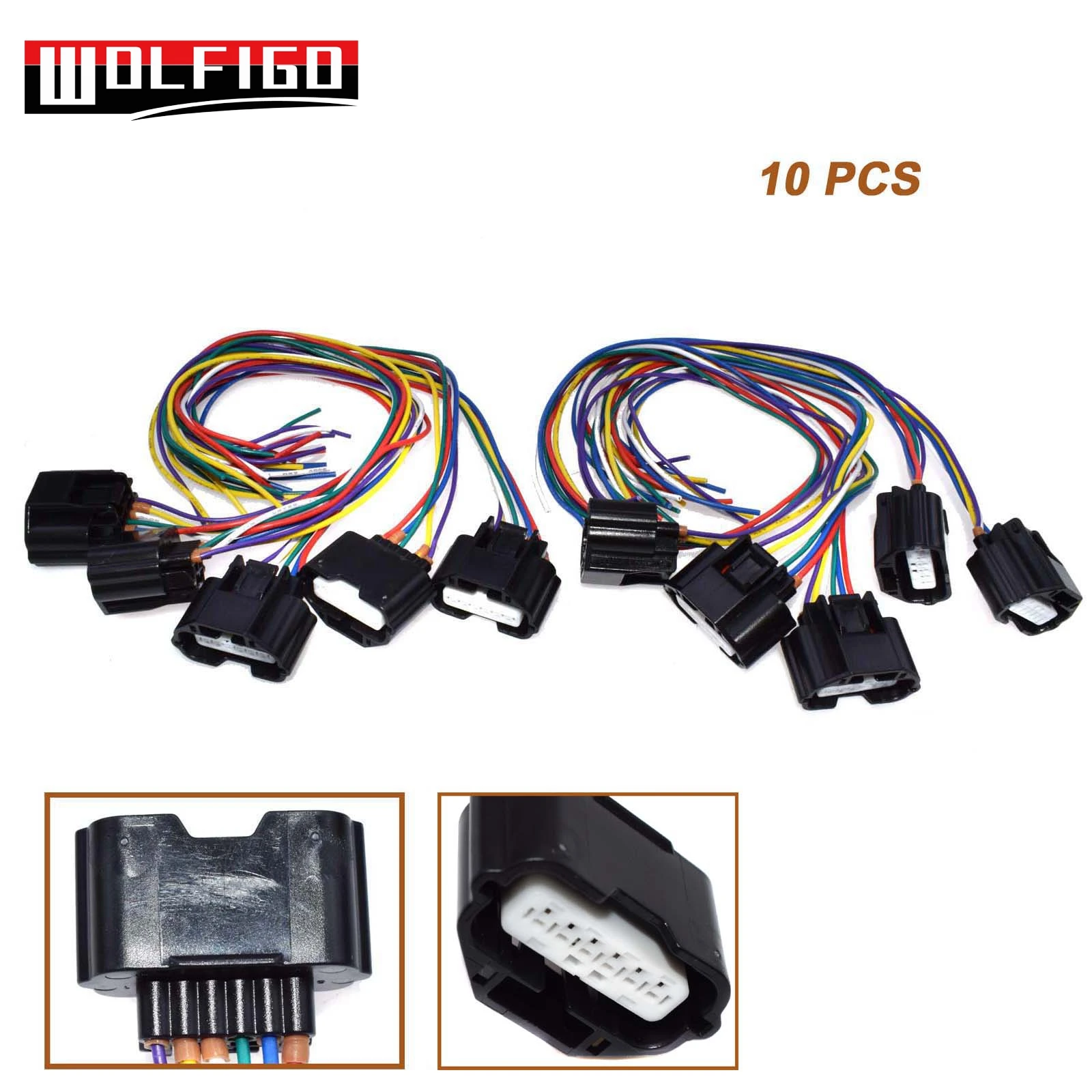 WOLFIGO 1 шт./10 шт. MAF датчик расхода воздуха Разъем Pigtail для Nissan In finity 74 50036 1423 5 Вт 22680