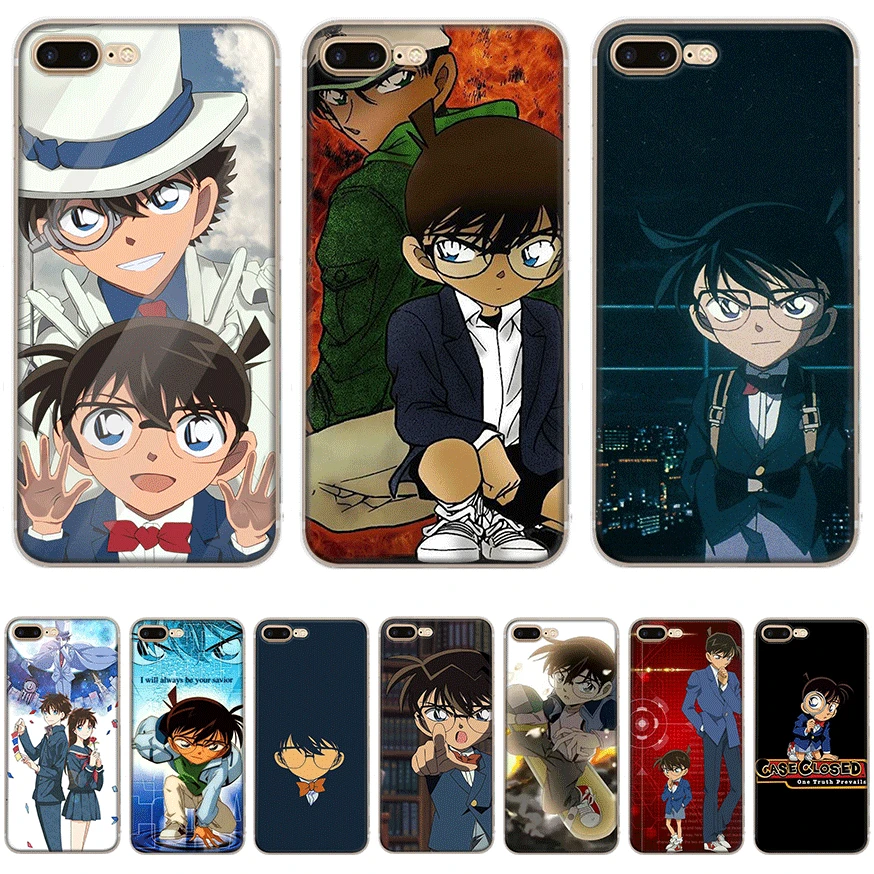 Чехол для мобильного телефона iPhone 11 Pro X XR XS Max 5 5S SE 6 6S 7 8 Plus жесткий чехол Detective Conan |