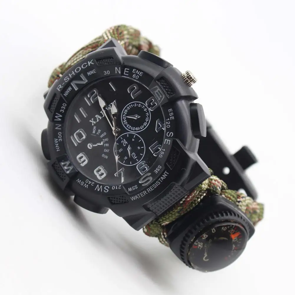 HobbyLane Многофункциональный Открытый водонепроницаемый парашют веревка часы