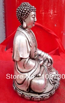 Бесплатная доставка &ltТибетский буддис Амитабха Бронзовая статуя Будды |