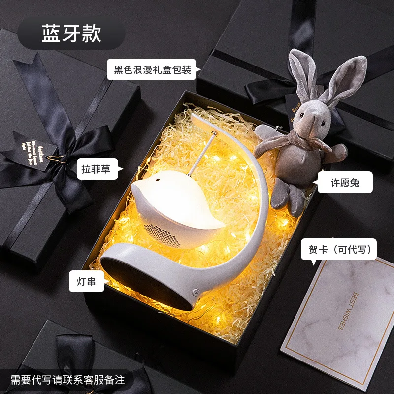 

Creative GiftsinsWind Birthday Gift Flying Bird Bluetooth Speaker Night Light Bedroom Bedside Charging Music Table Lamp
