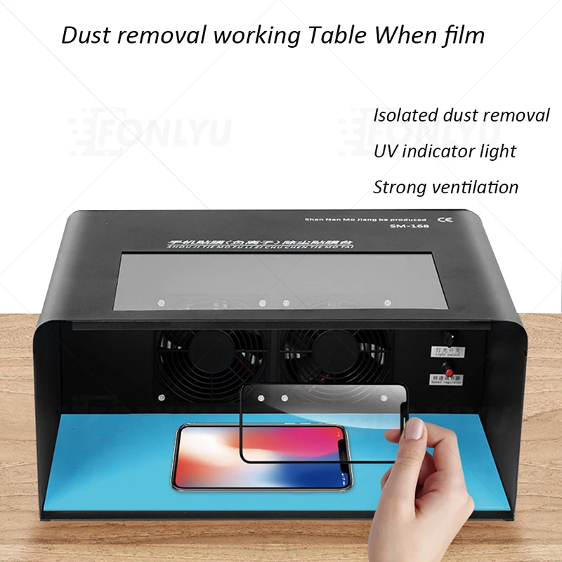 FONLYU Mini Dust Free Room Work Table With UV Lamp For Hydrogel Cutting Plotter Film Cutting Machine Phone Repair Tool Kits images - 6