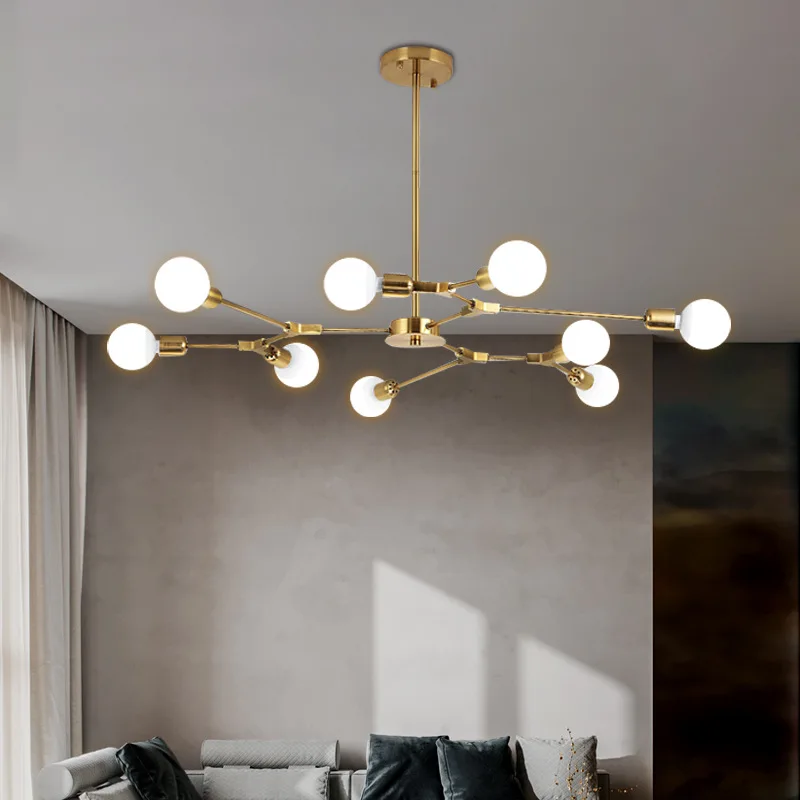 

Modern Led Pendant Lamp Gold Lighting Fixture Hanging Living Bedroom Nordic Restaurant Dining Decor Luminaire Suspension Lights