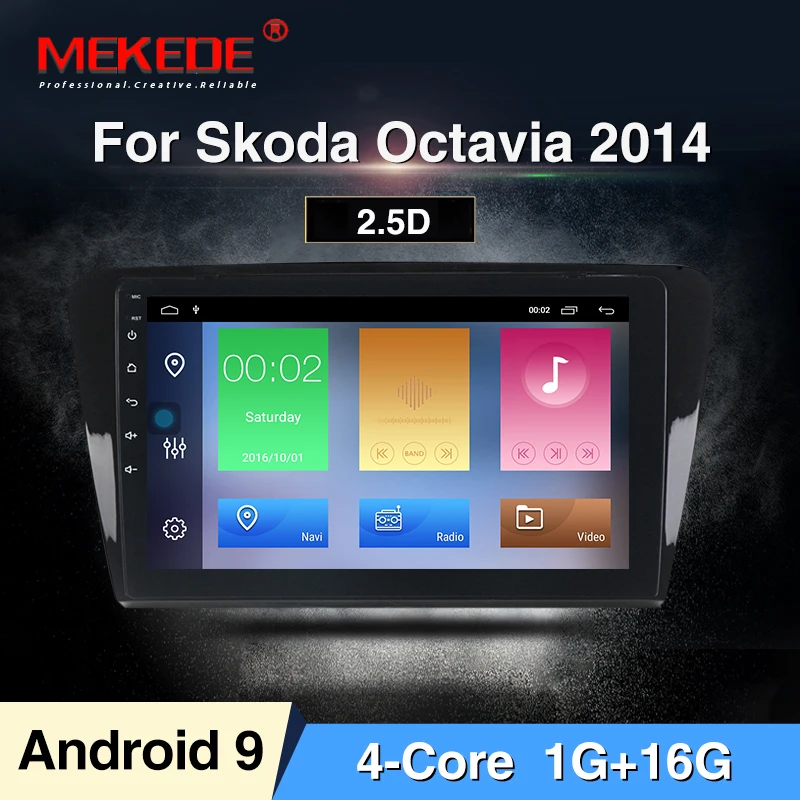 MEKEDE автомобильный DVD мультимедийный плеер для Skoda Octavia A7 III/3 2din Android 9,0 радио авто навигация gps камера заднего вида - Цвет: 16G