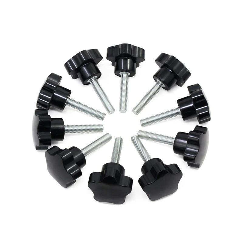 

10 Pcs M8 x 40mm x 32mm Clamping Knob Thread Replacement Star Hand Knob Tightening Screw Male Thread Clamping Screw