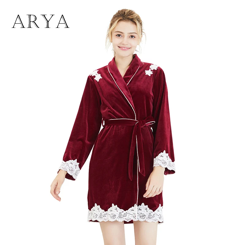 Женское зимнее бархатное платье ARYA с длинным рукавом плотное банное сексуальная