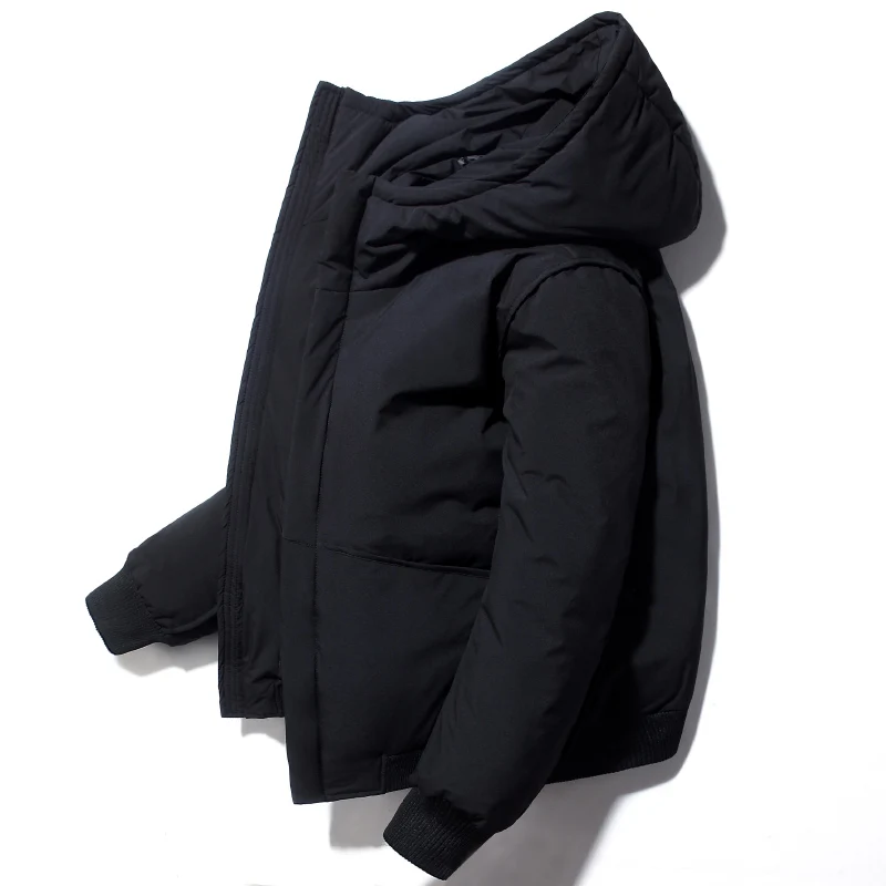 Casual coat men's clothing 2021 autumn men's short hooded thickened down jacket white duck down fashion warm coat men