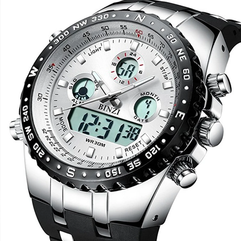 Спортивные часы для мужчин светодиодный цифровой Шок Наручные военные