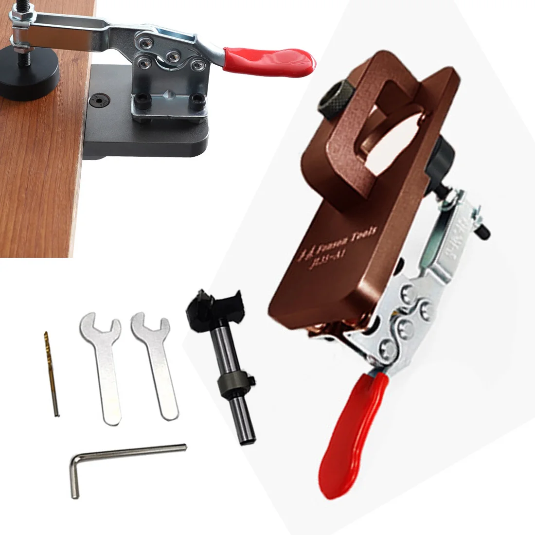 

Hole Drilling Locator 35mm Hinge Jig Woodworking Bit Hand Tool Set Punch Automatic Pocket Machine Drill for Metal Carpentry Tool