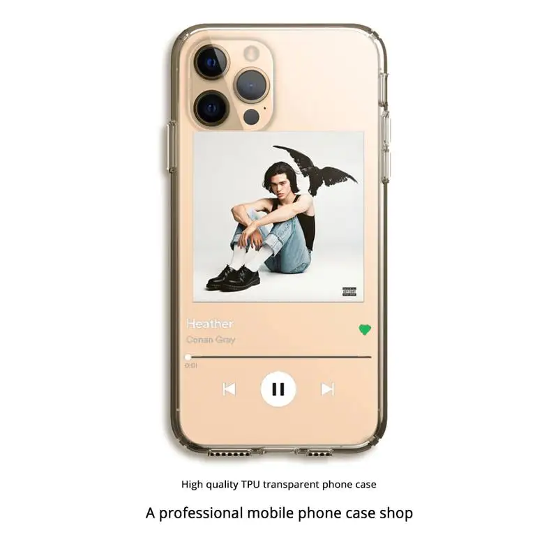 

Music Player Transparent Soft Phone Case Clear Cover For Iphone 5 6 7 8 11 12 Plus XR X XS SE2020 11/12PRO Max Transparent Case