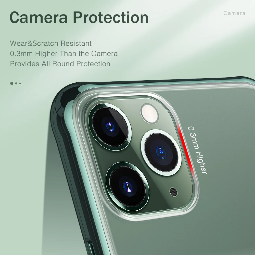 Противоударный чехол для телефона iPhone 11 Pro XR XS X 7 Plus 8 6 6S оболочка матовый