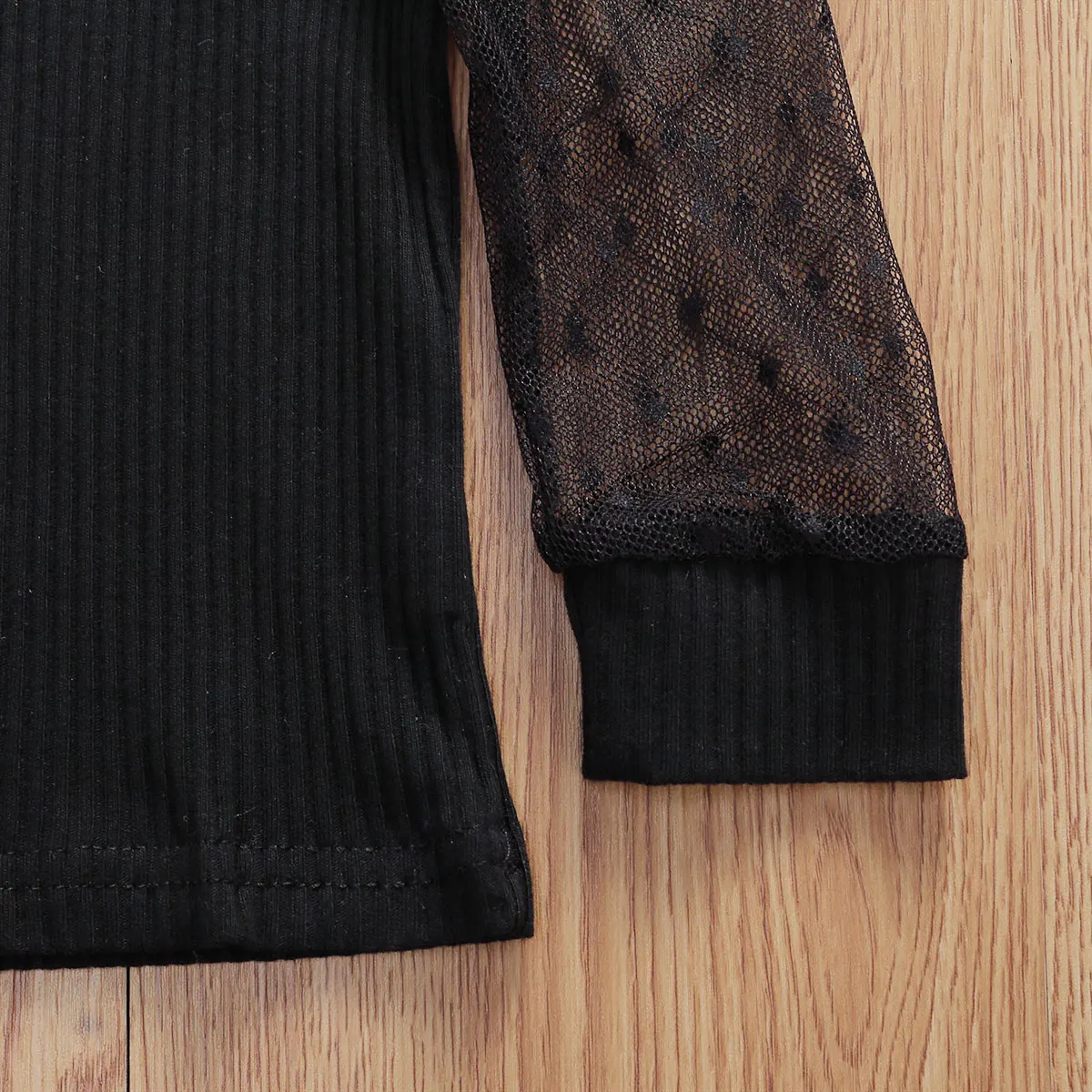 Женский летний модный комплект одежды для маленьких девочек кружевная футболка