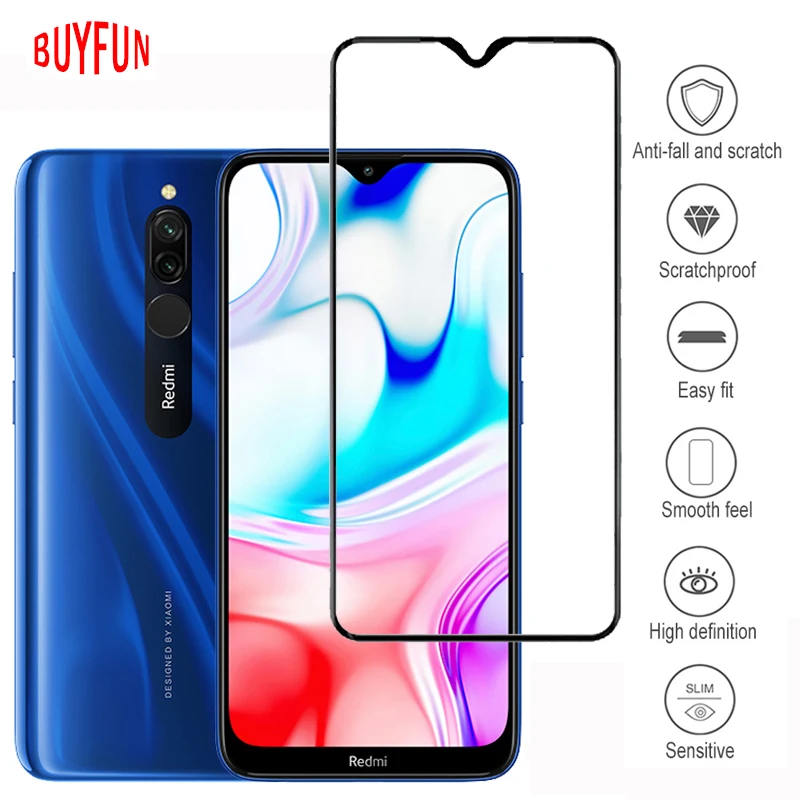 Стекло для Redmi 8 Защита экрана Xiaomi redmi 8A Взрывозащищенная красная mi Note Pro полное