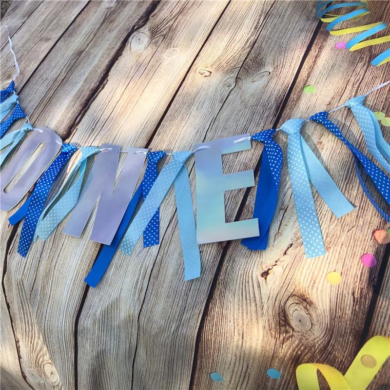 Первый день рождения ребенка лазерная бумага один баннер стул гирлянда