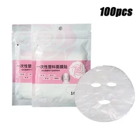 100pcs plastic film skin care full face cleaner mask paper disposable paper masks mask cosmetic wrap