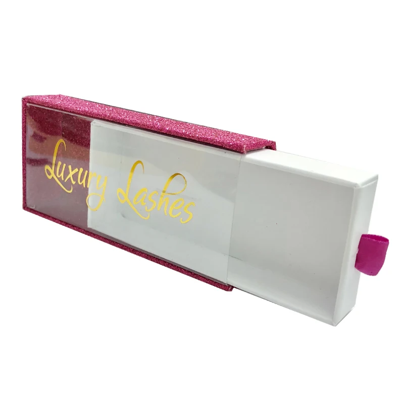 Пустая коробка для упаковки норковых ресниц оптовая Магнитная с блестками 3d