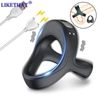 Мужской мастурбатор 3 в 1 пенис вибрирующее кольцо для мужчин Задержка эякуляции секс-игрушки вибратор для мужчин пар член кокк БДСМ