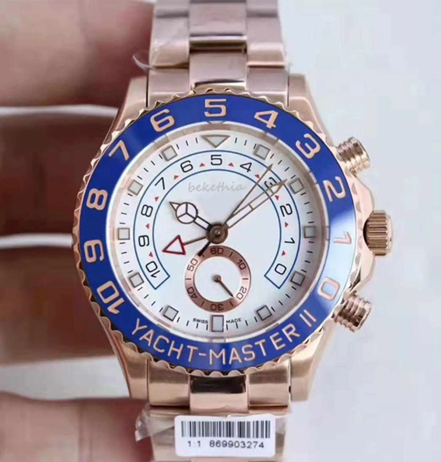 

Luxury 2021 Men's Luxury 316L Stainless Steel Machinery Gmt 4 Needle Watch Red Blue Black Bezel Factory Wholesale