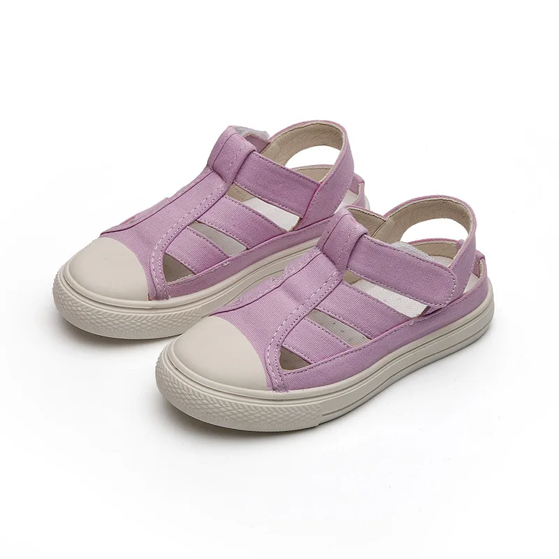 

Children's Hollow Sandals 2021 Summer New Kids Hollow Casual Shoes Pedal Breathable Canvas Shoes Fashion Flats Non-slip Soft Hot