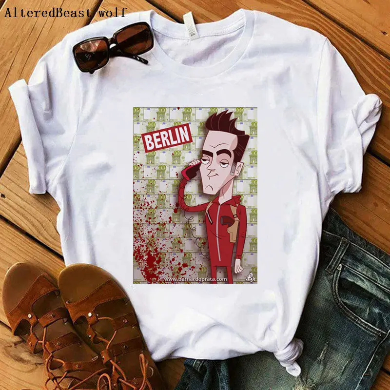 Women's Short Sleeve La Casa De Papel BELLA CIAO T-Shirt - Money Heist The House of Paper Shirt for Summer Fashion image 2