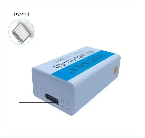 Батарея 9 в 6800 мА/ч литий-ионная аккумуляторная батарея Micro USB В литиевая для