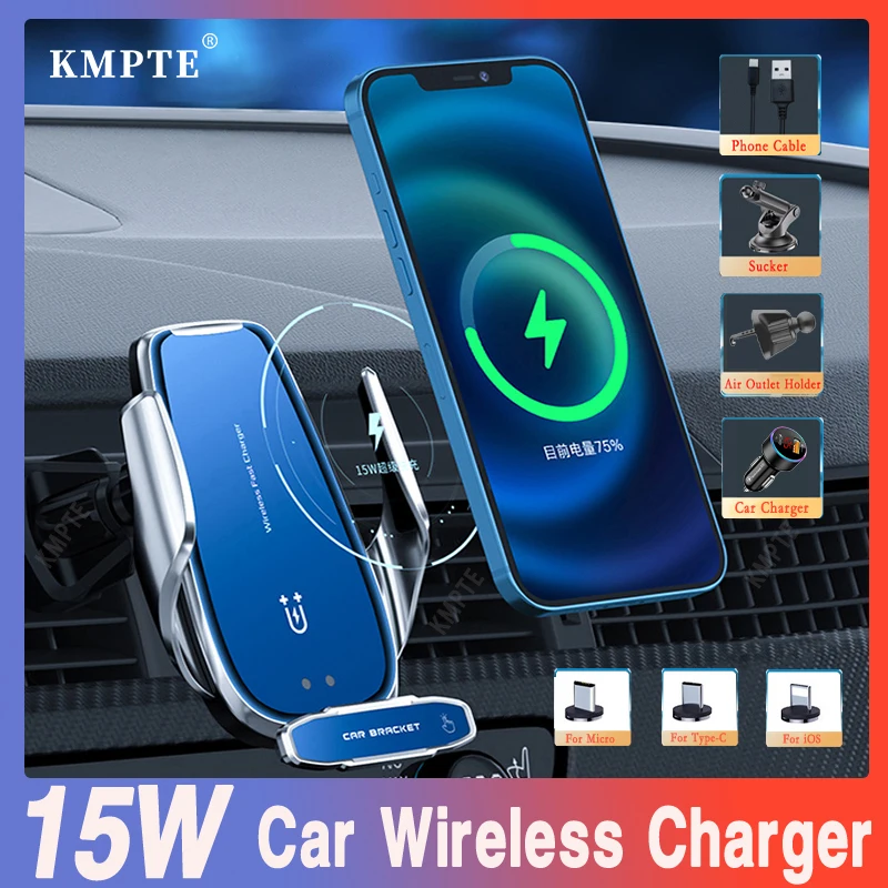 

15W Magnetic Car Wireless Charger For iPhone 13 12 11 Pro Max Samsung S21 S20 Qi Fast Charge 360°Air Outlet Magnetic Cars Holder