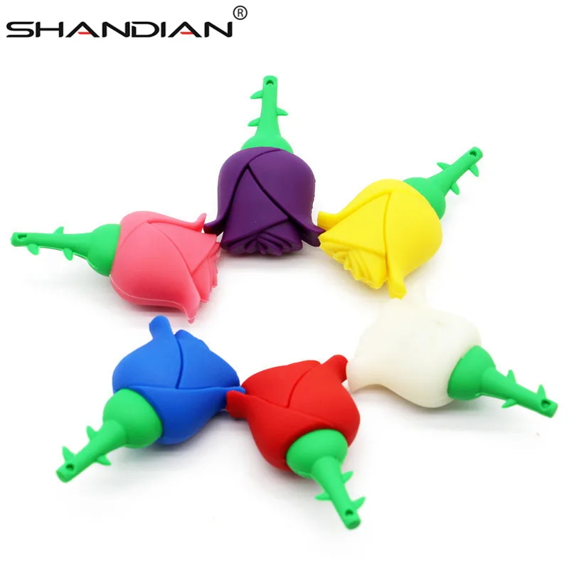 Usb флеш накопитель SHANDIAN в виде Розы 4 ГБ/16 ГБ/32 ГБ/64 ГБ| |