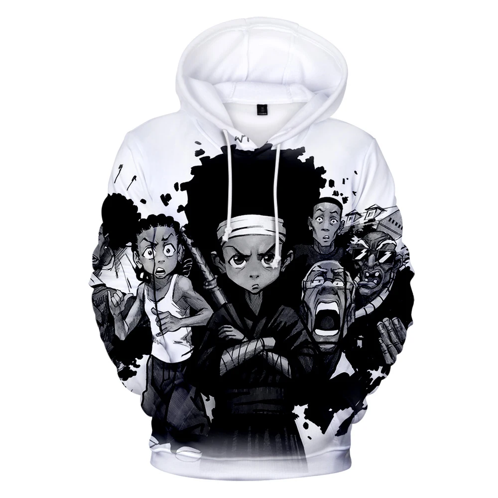 

New The Boondocks Hoodies Cartoon Fashion Men Hoodies Hip Hop Popular Hooded Pullover Sweatshirts Casual The Boondocks Hoodie