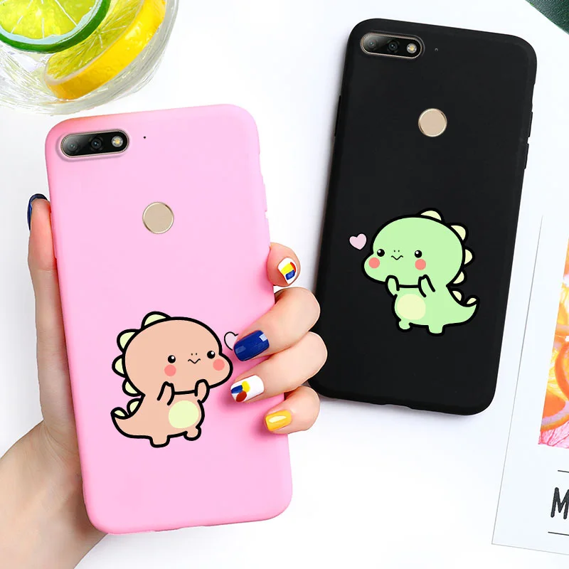 Couple Love Heart soft TPU Case For Huawei Y6 Prime 2018 Silicone Ultra Thin Cover FOR huawei enjoy 8e cases |