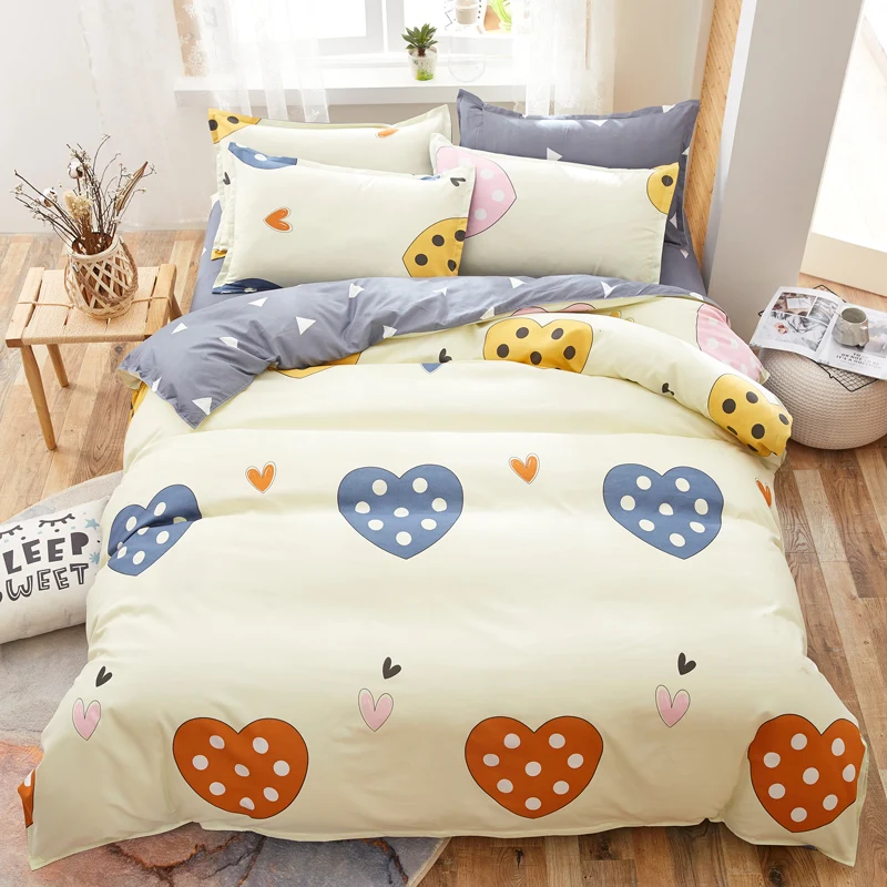 

2021 новый домашний комплект постельного белья 3/ 4 шт постельное белье AB сбоку постельное белье плоский лист reversile постельное белье для взросл...