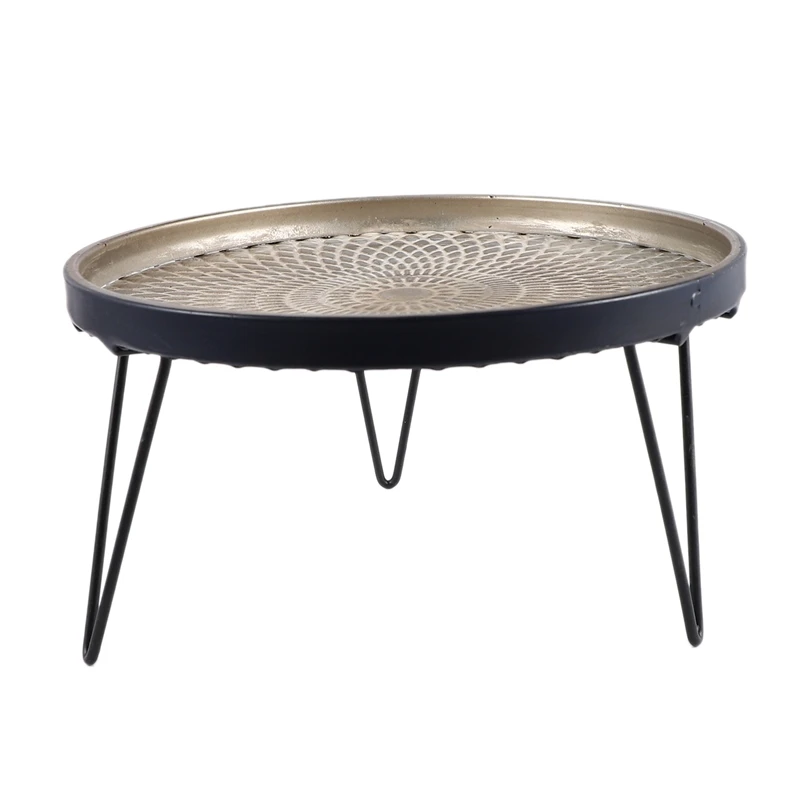 Винтажный промышленный круглый из кованого железа поднос стеллажи фрукты