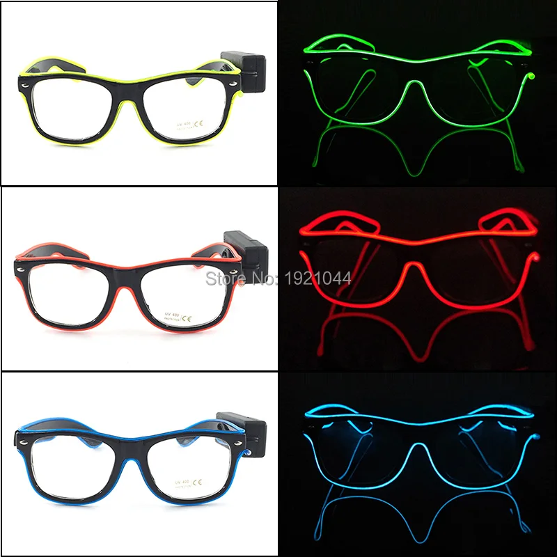 Новый дизайн DJ солнцезащитные очки EL неоновые Mini 3V устойчивый на инвертор без