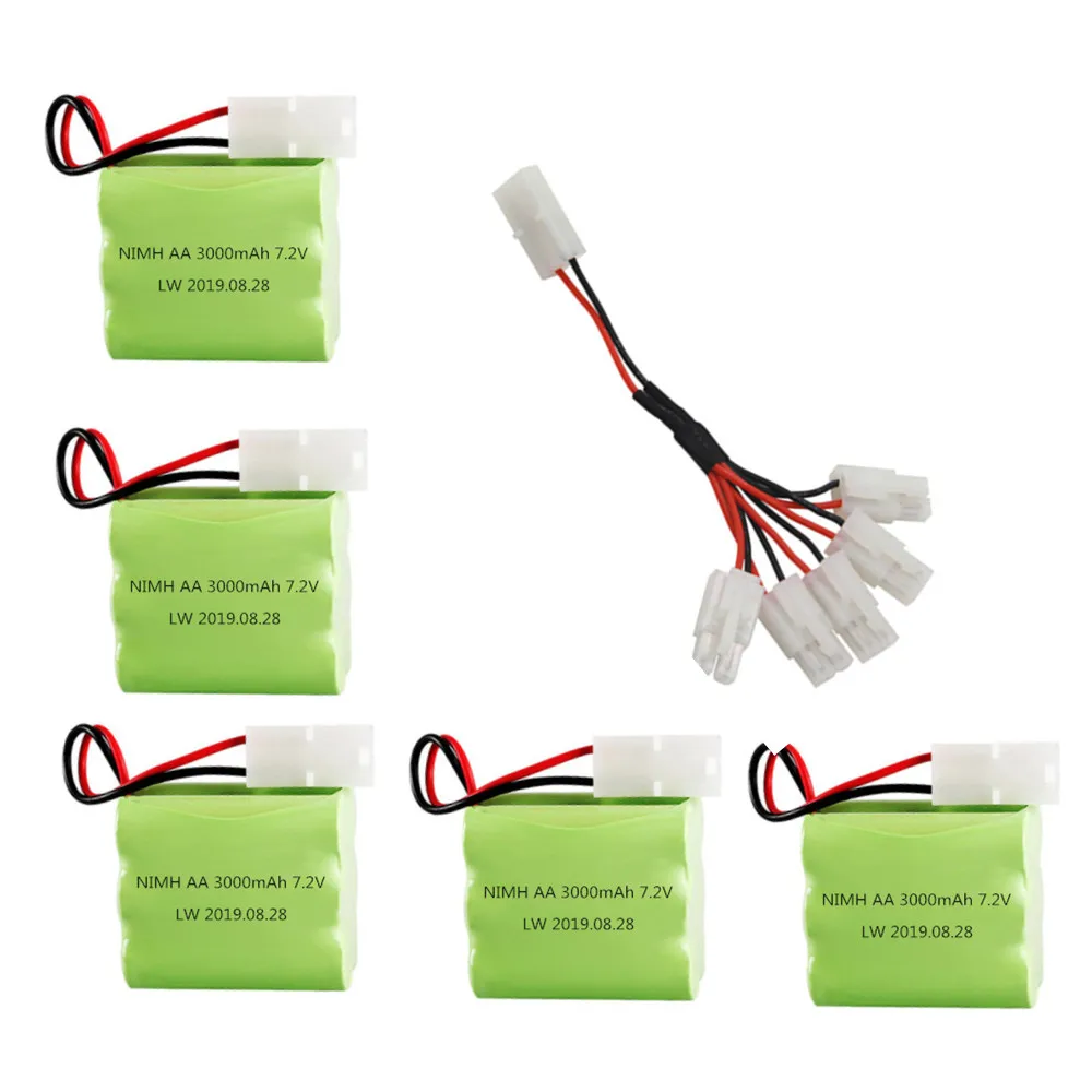 Комплект зарядного устройства Ni MH 7 2 v 3000mAh для Rc игрушечного автомобиля танка