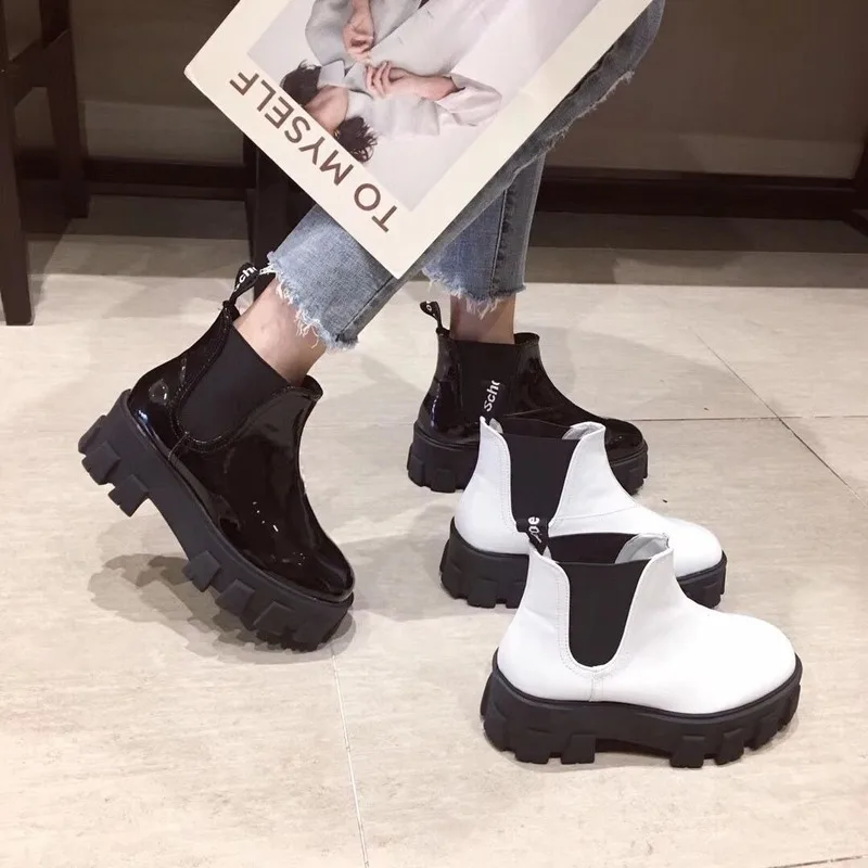 

2020 newSpring Women Martin Boot Autumn Comfortable Thick Color Matching Wedge Heel Boots Women Boots ZH100200