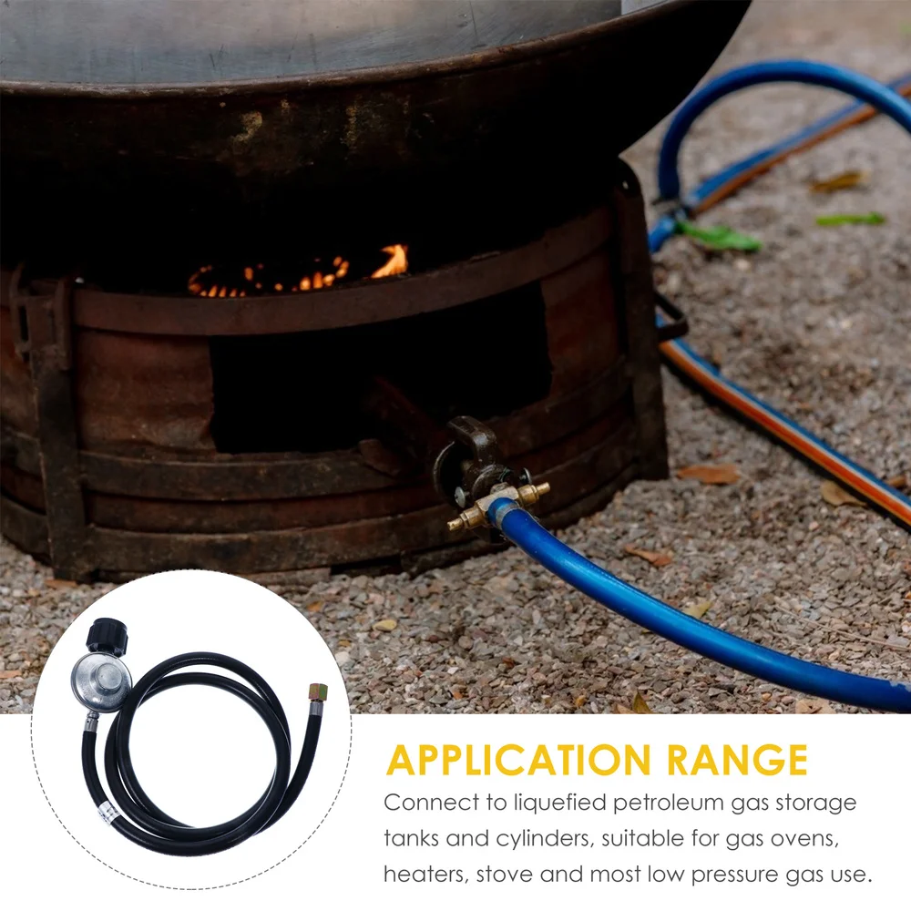 

Propane Gas Regulator Adapter Low Pressure Valves with 1.5m Hose for BBQ Oven