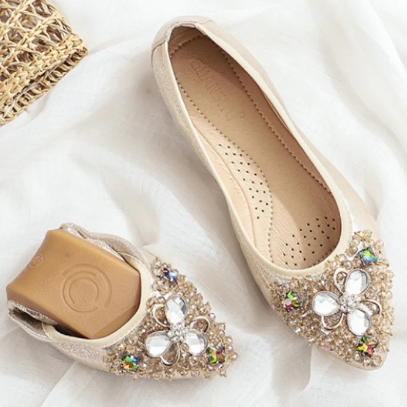 2021 размер 34 42 обувь Женская на весенний сезон Складная (США) Женские туфли балетки