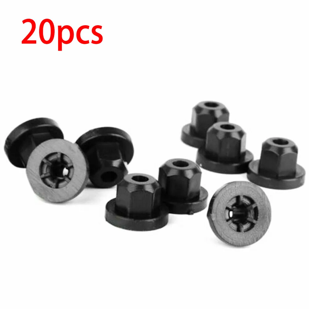 

Replaces Clips 16131176747 20PCS/KIT Black Body Flange For BMW E30 E32 Benz