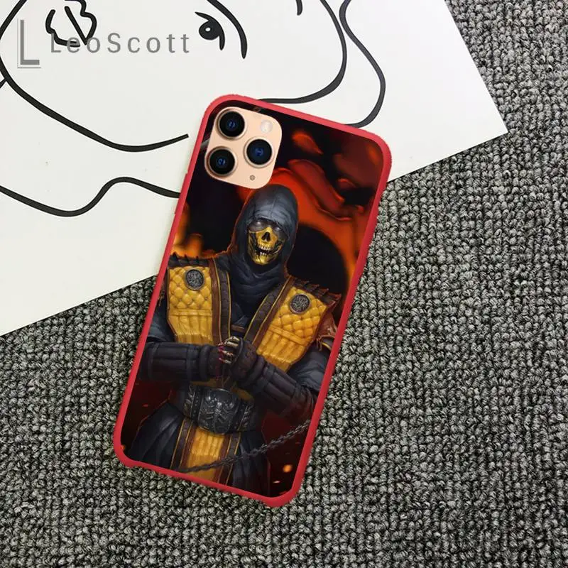 

Beautiful animationMortal Kombat Phone Case Candy Color for iPhone 11 12 mini pro XS MAX 8 7 6 6S Plus X 5S SE 2020 XR