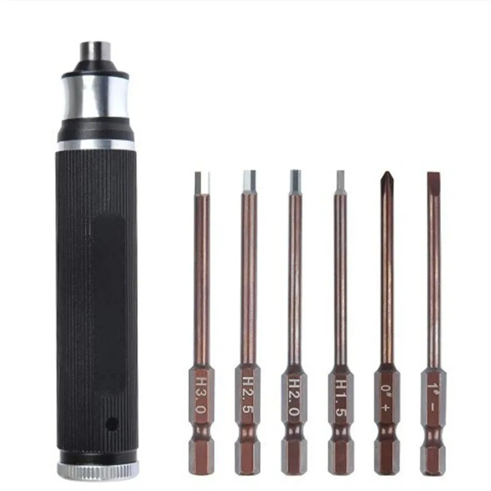 

6 In 1 Hexagon Socket Screwdriver 1.5/2.0/2.5/3.0mm Metal Hex Nut Key Hand Tool Screwdriver Car Model Model Special Tool