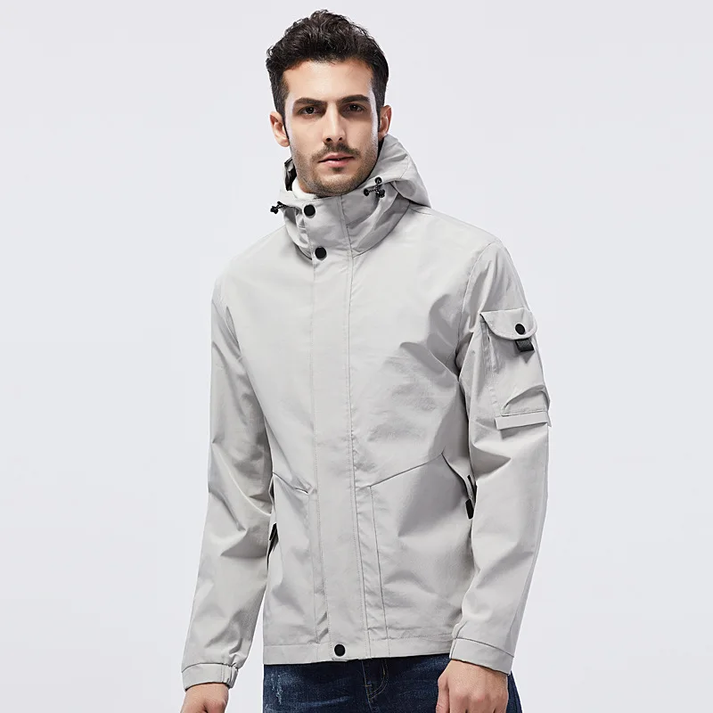 Men's autumn thin windproof coat in large size charge suit mens winter jacket outdoor clothing men Quick Dry Windproof coat men - Цвет: See chart4