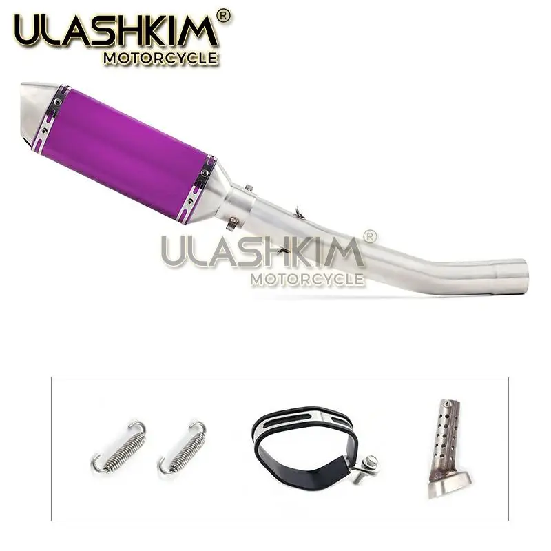 Motorcycle Exhaust Escape Muffler Middle Contact Pipe Full System Slip on For KAWASAKI ZX 10R ZX10R ZX-10R 2008 2009 2010 |