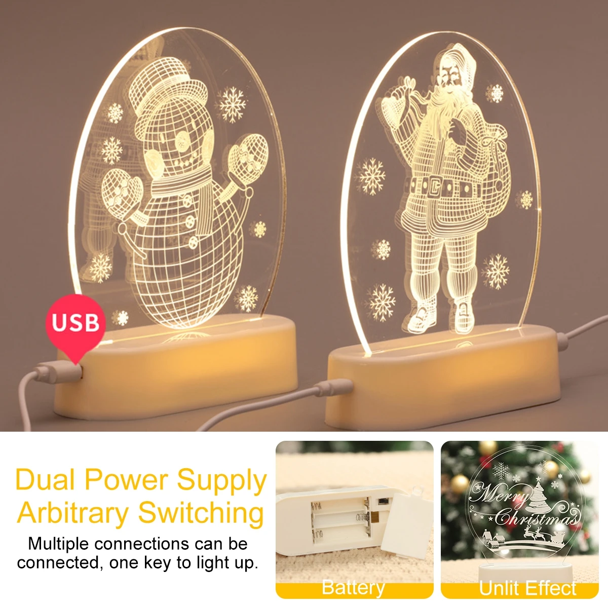 

Santa Claus LED Night Lights Christmas Decoration For Home Merry Christmas Ornaments 2021 Xmas Navidad Natal Gifts New Year 2022