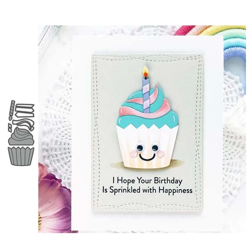 

Cake Candle Frame New Design Metal Cutting Dies Craft Stencil Diy Scrapbooking Handmade Card Make Shape Album Decoration Model