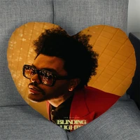 hot sale custom singer the weeknd heart shape pillow covers bedding comfortable cushionhigh quality pillow cases