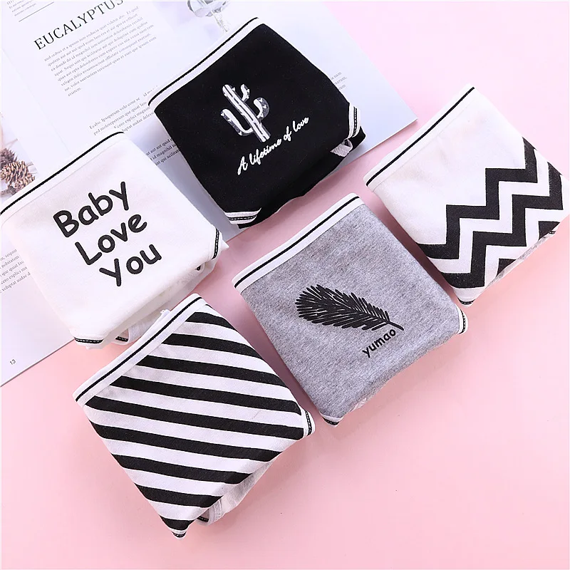 Хлопковые трусы трусики женское нижнее белье плюс размер женские Kawaii шорты для