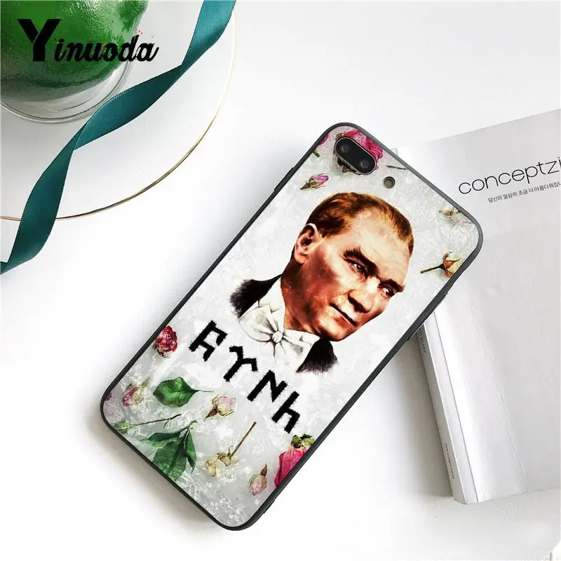 Yinuoda Turkey Mustafa Kemal Ataturk Cover Black Soft Shell Phone Case for iPhone 8 7 6 6S X XS MAX 5 5S SE XR 10 11 Pro Max | Мобильные