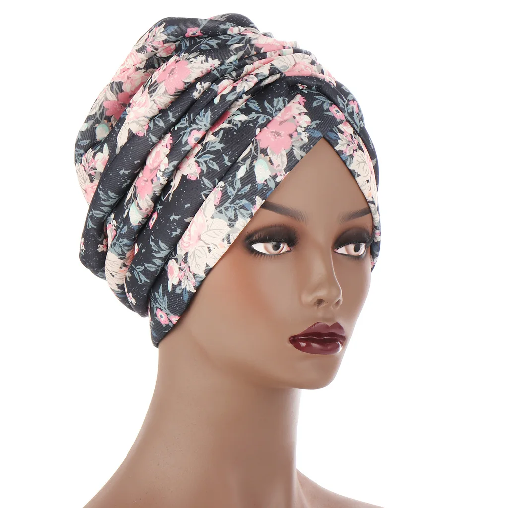 

New hand sewn sponge headtie printing cap forehead cross decorative cap