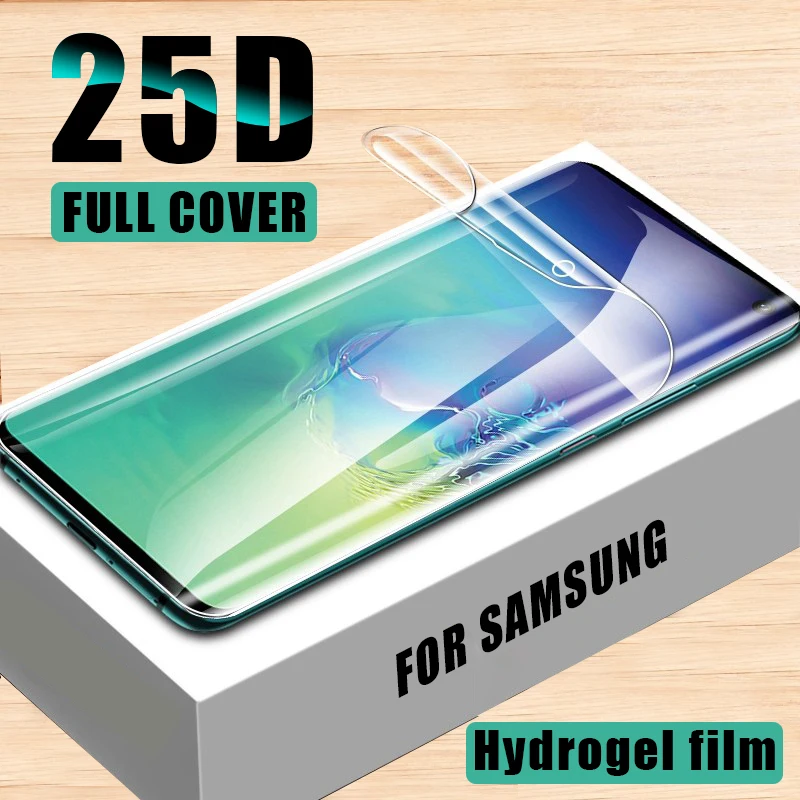 25D Гидрогелевая пленка для Samsung Galaxy S8 S9 S10 Plus Защитная экрана Note 8 9 10 S7Edge S10e мягкая