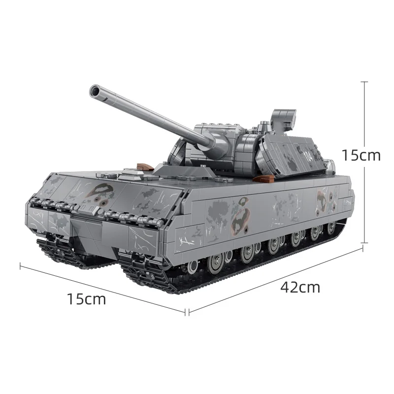 Gulo gulo 2127 шт. WW2 Panzer VIII Maus тяжелый танк строительные блоки военные танки набор